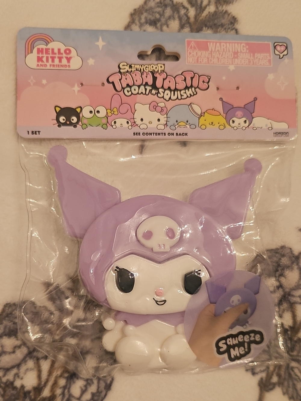Hello Kitty Kuromi Lavender and White Tubby Tastic Squeeze Toy